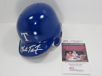 MARK TEIXEIRA SIGNED TEXAS RANGERS MINI RIDDELL BATTING HELMET JSA COA - Image 1 of 4
