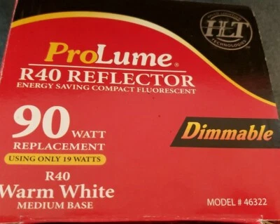 Pro Lume R40 90w Warm White Dimmable Reflector Indoor Flood  Fluorescent Bulbs  - Image 1 of 3