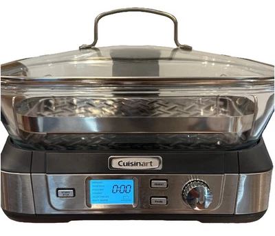 Cuisinart STM-1000 CookFresh Digital Glass Steamer Stainless Steel 5L Capacity  - Image 1 of 4