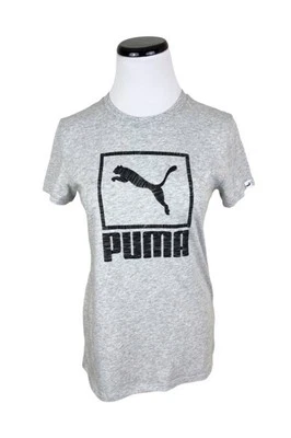 NWOT Puma Womens Graphic Short Sleeve Cotton Blend Crew Neck T-Shirt Gray Small - Image 1 of 4