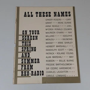 1940 RKO Summer Trade Advertisement Brochure My Favorite Wife Cary Grant - Picture 1 of 6