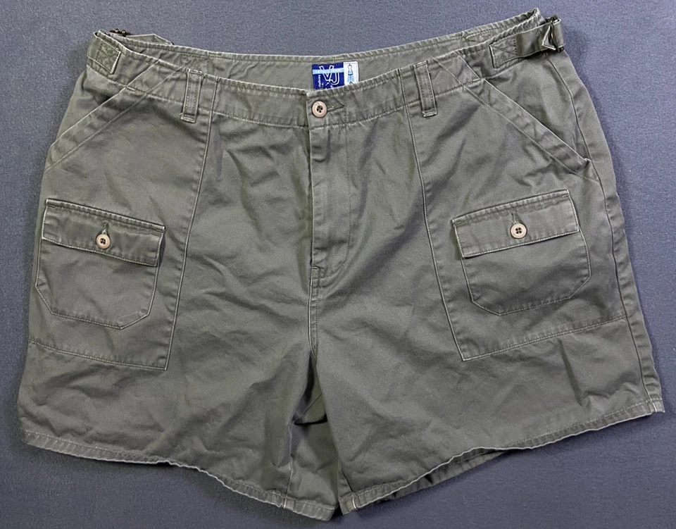 Bermuda cargo Venezia feminina verde caminhada jardinagem tamanho 16 bolsos frontais fácil - Imagem 1 de 4