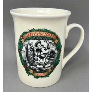Walt Disney World Mug 2000, Happy Holidays, Steamboat Willie 1928 Design HTF - Picture 1 of 5