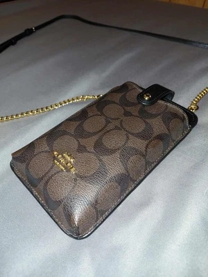 Coach Women's Signature Crossbody, Mini, Brown - Image 1 of 4