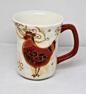 Pier 1 Rooster Coffee Tea Mugs Gallo Pattern Chicken Bird 14 oz. - Picture 1 of 11