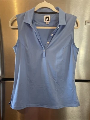 Camiseta sin mangas Footjoy para mujer azul polvo talla pequeña Foto 1 de 4