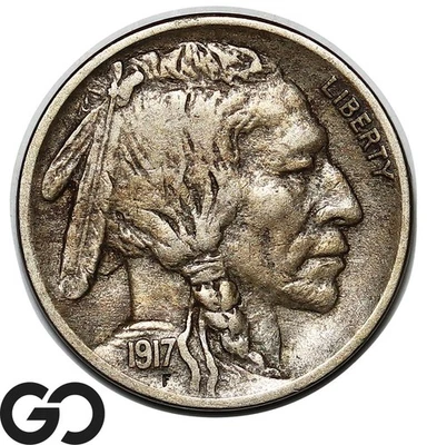 1917-D Buffalo Nickel, Tougher Date - Image 1 of 3