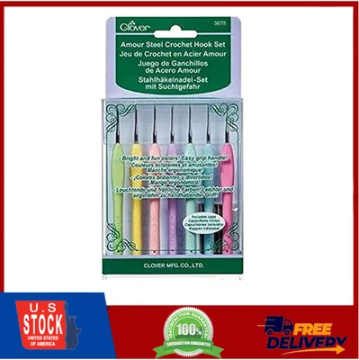 Juego de ganchos de ganchillo de acero Clover Amour Foto 1 de 4