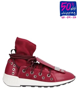 PVP €800 SERGIO ROSSI Zapatillas de Cuero US6 UK3 EU36 Calcetín Como Hecho en Italia Foto 1 de 4