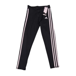 Adidas Girl's Replenishment Youth Leggings Black/White Size Small New - Picture 1 of 7