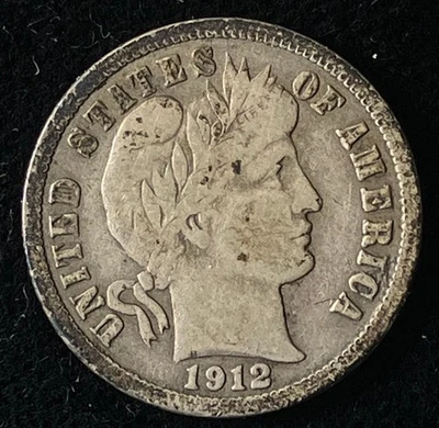 1912-D Barber Dime, Fine Condition - Image 1 of 2