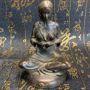 Vintage Bronze Artefakte für Frauen Zen Meditation und Meditation Ornament - Bild 1 von 8