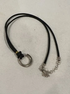 Vintage Yaya Sterling Silber 925 Leder Halskette 19" N2 - Bild 1 von 6