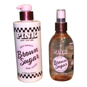 Victoria's Secret/Pink Brown Sugar Body Lotion & Body/Hair Mist Set of 2 New VS - Picture 1 of 2
