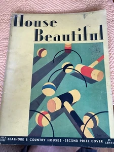 HOUSE BEAUTIFUL Magazine July 1933 Cover Art Betty Paul, Home Bedford Village NY - Picture 1 of 8