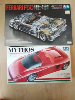 Tamiya 1/24 Ferrari F50 & Mythos Plastic Model Kit 2 auto set nuovo - Immagine 1 di 4