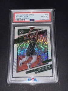 2021-22 Donruss Optic Jrue Holiday White Sparkle Prizm SSP #40 PSA 10 Pop 2 - Bild 1 von 2