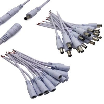 22 AWG 5.5x2.1mm DC Power Female Male Connector Cable Pigtail Plug Wire 12V 24V - Image 1 of 4