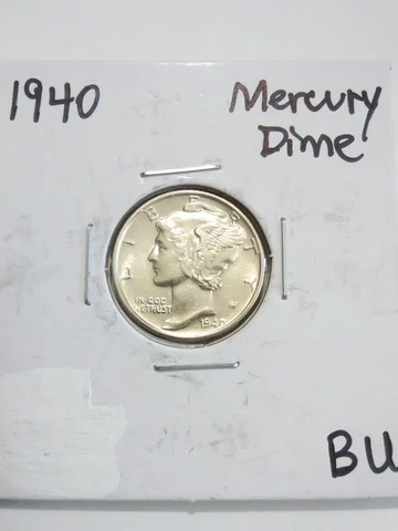 1940-P Mercury Winged Liberty Head Dime! 90% Silver! BU Condition!**#1216 Cover
