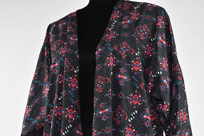NWT Lularoe Lindsay Size M Multicolor Open Front Light Jacket Cardigan Hi Low - Image 1 of 4