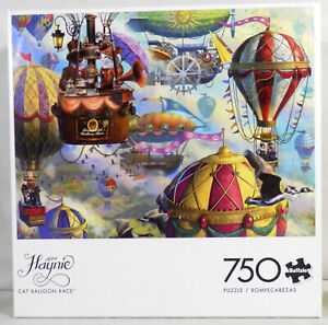 Buffalo Game 750 pc Puzzle "Cat Ballon Race"  by Jeff Haynie, Hot Air Balloons