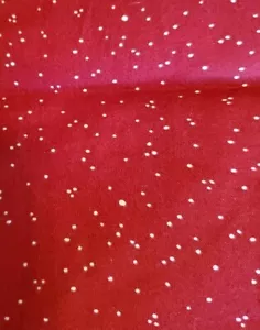 Vintage Sewing Fabric Burgundy & White Spatter Polka Dot 29x45" Quilters Cotton - Picture 1 of 2