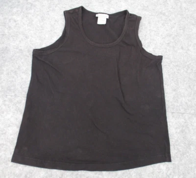 Camiseta sin mangas negra grande Basic Editions para mujer sin mangas elástica informal Foto 1 de 4