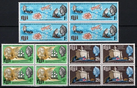 ZAYIX Fiji 233-235 MNH Block Ships Admiral Bligh Military 051023SM11M Cover