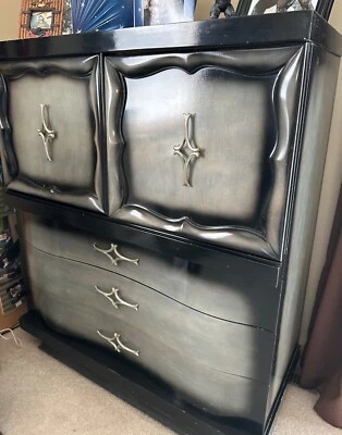 bedroom set full midcentury antique  - Image 1 of 4