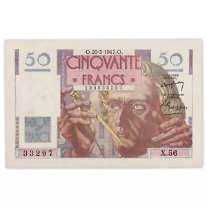 France - billet 50 francs Le Verrier 1947 SUP+ émission du 20/03/1947 - F.20.07 - Imagen 1 de 2