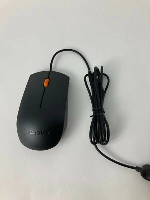 Lenovo Wired USB Scroll Wheel Mouse 1600dpi Desktop PC Laptop orange MOJUUO - Image 1 of 3