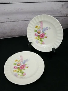 Vintage Edwin M. Knowles China Co. Lotto 2 piatti laterali bouquet rosa bellezza! - Foto 1 di 11