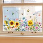 Wall Sticker Decor Flower Glass Stickers Home Decal Decoration Living Room