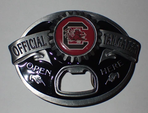 SOUTH CAROLINA GAMECOCKS (RED LOGO) TAILGATER BOTTLE OPENER BUCKLE Cover