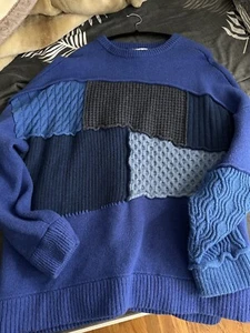 Zara×Adererror Patchwork Oversized sweater wool topstitch Size L-XL - Picture 1 of 3