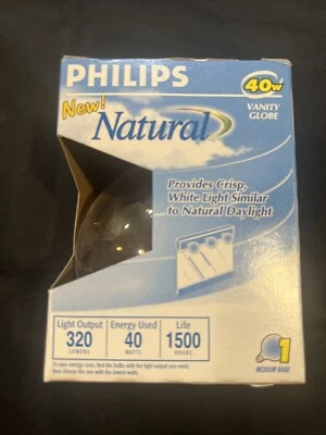 PHILIPS  LONG LIFE 40 WATT  VANITY LIGHT CLEAR G25  Medium Base NIP 😍 - Image 1 of 4