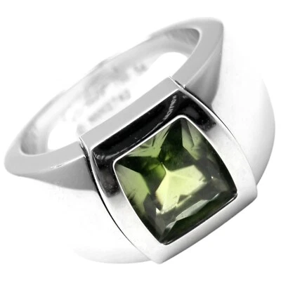 ¡Raro! Auténtico Anillo Cartier La Dona Oro Blanco 18k Peridoto Caja Certificado Foto 1 de 4