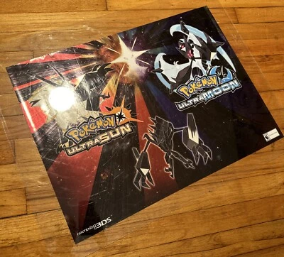 Nintendo 3DS Pokemon Ultra Sun & Moon Poster Double Sided - Image 1 of 4