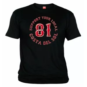 49 Hells Angels Support 81 Negro Camiseta Costa del Sol 6174 - Imagen 1 de 3