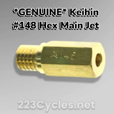 *GENUINO* Keihin Honda Main Jet # 148 cabeza hexagonal Foto 1 de 2