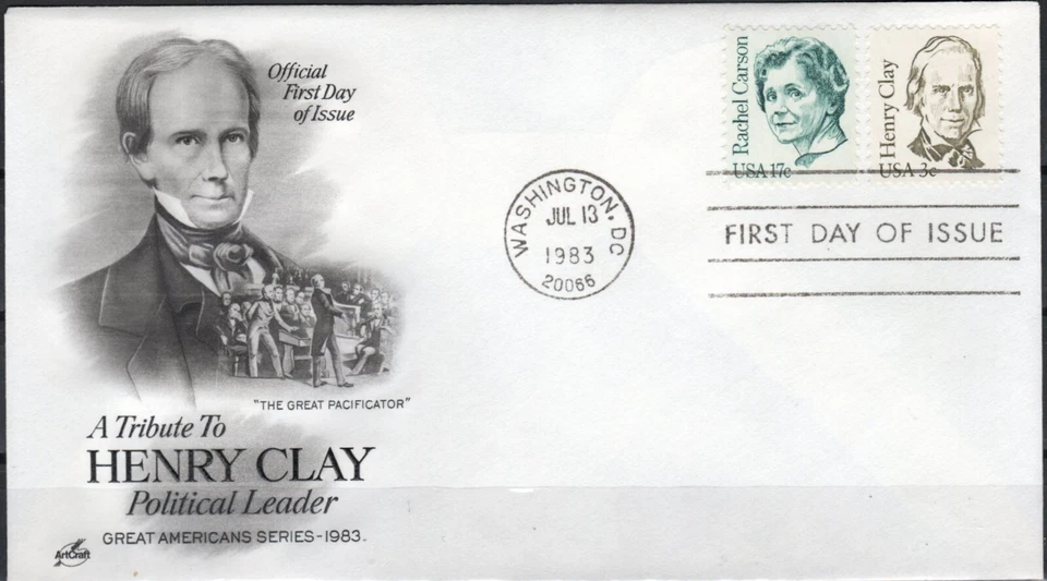 US Scott #1846 "Henry Clay", First Day Cover, ArtCraft Cachet - Image 1 of 1
