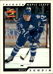 1996-97 Score Maple Leafs Hockey Card #160 Mats Sundin