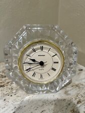 Staiger Lead Crystal Octagon Shaped Clock West Germany, Crystal Case France