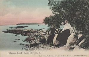 Pillsbury Point - Lago Okoboji, Iowa - litografía sin publicar - Imagen 1 de 3