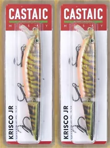 (2) Castaic Musky 7 1/2" Krisco Jr 2.1 Oz Shallow Diver Crankbaits Smalley New - Picture 1 of 4