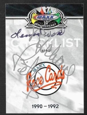 Leonard Wood and Richard Petty dual-signed 1998 MAXX card #129 HOF - Image 1 of 2