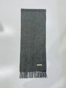Burberry 100% Cashmere scarf Solid Grey Unisex - Picture 1 of 6