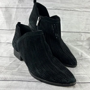 Stivaletti donna Vince Camuto neri traforati pelle scamosciata punta misura 9,5 - Foto 1 di 15