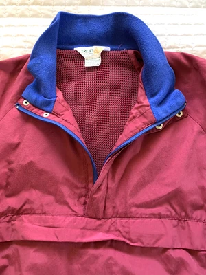 De Colección Izod 1/4 Cortavientos Chaqueta Pullover Retro Deportes Náuticos Para Hombres L Rojo Azul Foto 1 de 4