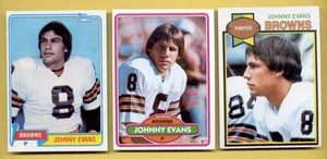 1979-1981 Topps JOHNNY EVANS Cleveland Browns 3-Card Lot Rookie RC - Picture 1 of 1